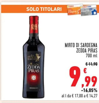 MIRTO DI SARDEGNA ZEDDA PIRAS 700 ml