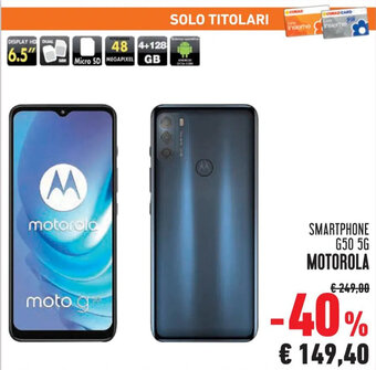 Conad Superstore SMARTPHONE G50 5G MOTOROLA offerta