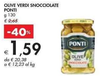 Bennet OLIVE VERDI SNOCCIOLATE PONTI g 130 offerta