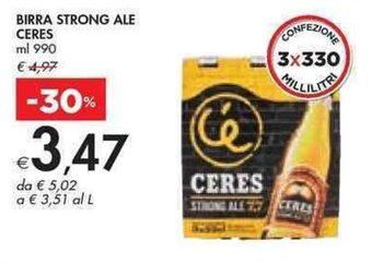 Bennet BIRRA STRONG ALE CERES ml 990 offerta
