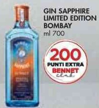 Bennet GIN SAPPHIRE LIMITED EDITION BOMBAY ml 700 offerta