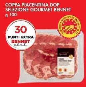 Bennet COPPA PIACENTINA DOP SELEZIONE GOURMET BENNET g 100 offerta