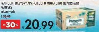 Bennet PANNOLINI BABYDRY APRI-CHIUDI O MUTANDINO QUADRIPACK PAMPERS offerta