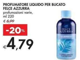 Bennet PROFUMATORE LIQUIDO PER BUCATO FELCE AZZURRA ml 220 offerta
