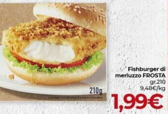 Eurospar Fishburger di merluzzo FROSTA gr.210 offerta