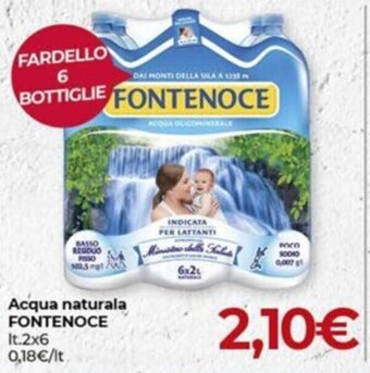 Eurospar Acqua naturala FONTENOCE Lt.2x6 offerta