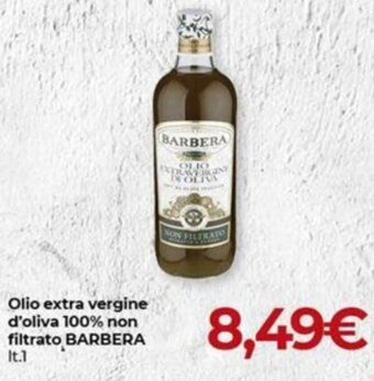 Eurospar Olio extra vergine d'oliva 100% non filtrato BARBERA Lt.1 offerta