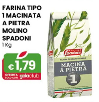 FARINA TIPO 1 MACINATA A PIETRA MOLINO SPADONI 1 kg