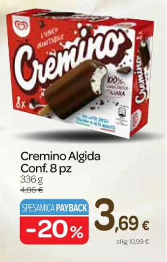 Carrefour Express Cremino Algida Conf. 8 pz 336 g offerta