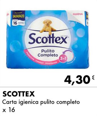 Iper Tosano SCOTTEX Carta igienica pulito completo x 16 offerta