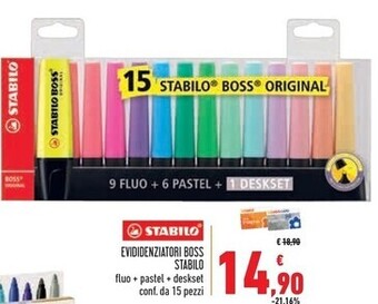 Conad Superstore Stabilo evididenziatori boss offerta
