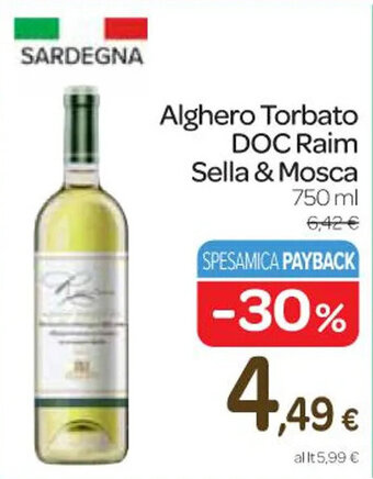 Alghero Torbato DOC Raim Sella & Mosca 750 ml