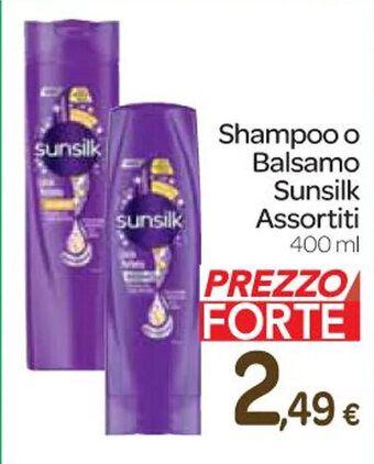 Carrefour Express Shampoo o Balsamo Sunsilk Assortiti 400 ml offerta