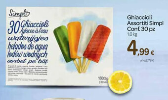 Carrefour Express Ghiaccioli Assortiti Simpl Conf. 30 pz 1,8 kg offerta