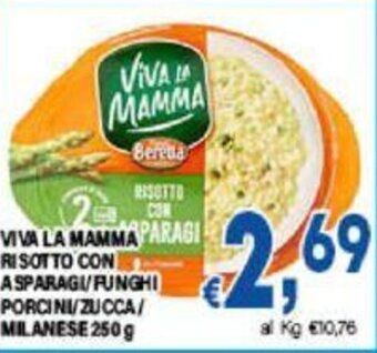 DEM VIVA LA MAMMA RISOTTO CON ASPARAGI/FUNGHI PORCINI/ZUCCA/MILANESE 250 g offerta