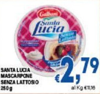 DEM SANTA LUCIA MASCARPONE SENZA LATTOSIO 250 G offerta