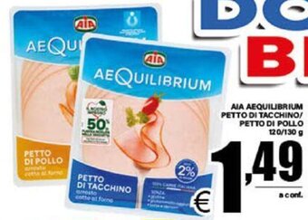 AIA AEQUILIBRIUM PETTO DI TACCHINO/ PETTO DI POLLO 120/130 G