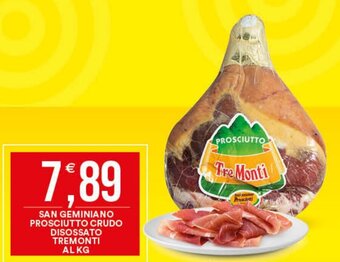 SAN GEMINIANO PROSCIUTTO CRUDO DISOSSATO TREMONTI AL KG