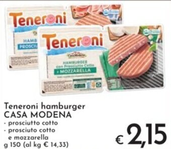 Teneroni hamburger CASA MODENA g 150