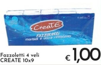 Eurospesa Fazzoletti 4 veli CREATE 10x9 offerta