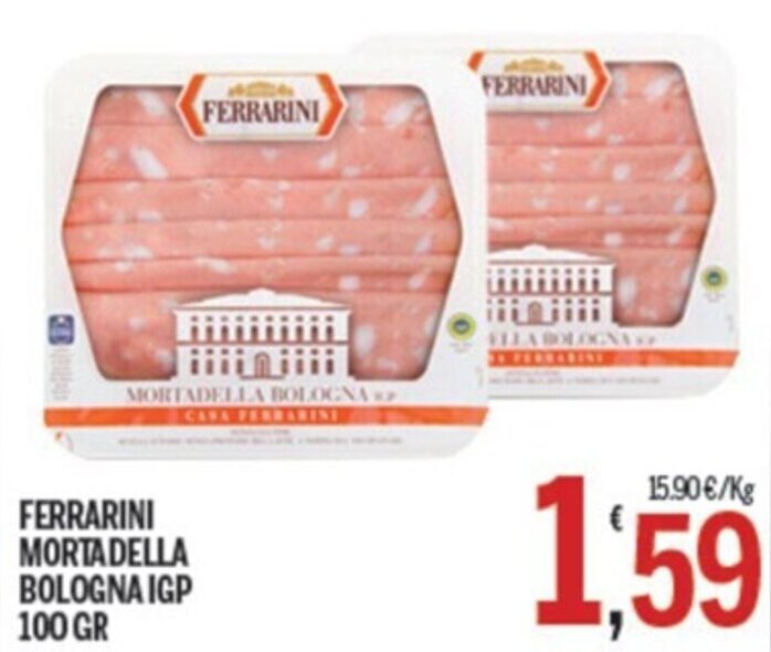 FERRARINI MORTADELLA BOLOGNA IGP 100 GR offerta di Gruppo Pascar