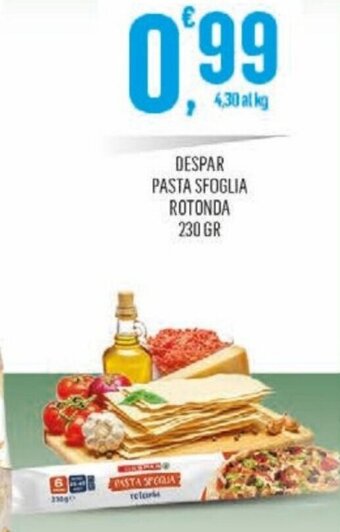 Vibian DESPAR PASTA SFOGLIA ROTONDA 230 GR offerta