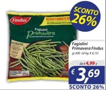 DiMeglio Fagiolini Primavera Findus gr.600 offerta