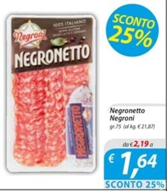 DiMeglio Negronetto Negroni gr.75 offerta