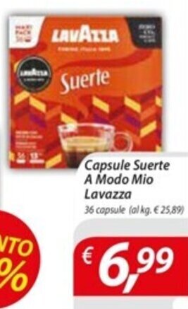DiMeglio Capsule Suerte A Modo Mio Lavazza 36 capsule offerta