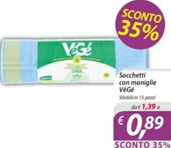 DiMeglio Sacchetti con maniglie Végé 50x60cm 15 pezzi offerta