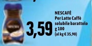 Emi Supermercati NESCAFÉ Per Latte Caffè solubile barattolo g 100 offerta