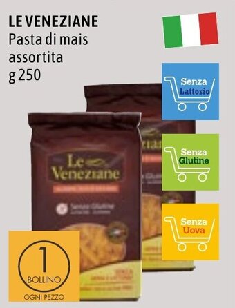 Emi Supermercati LE VENEZIANE Pasta di mais assortita g 250 offerta