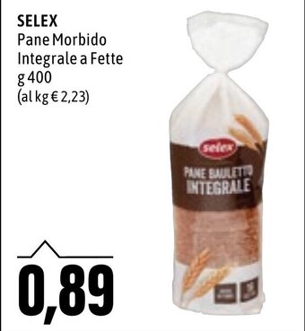 Emi Supermercati SELEX Pane Morbido Integrale a Fette g 400 offerta