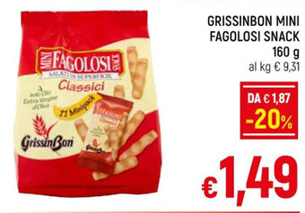 Famila Market GRISSINBON MINI FAGOLOSI SNACK 160 g offerta