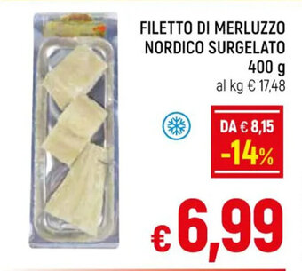 Famila Market FILETTO DI MERLUZZO NORDICO SURGELATO 400 g offerta