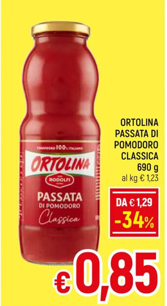 Famila Market ORTOLINA PASSATA DI POMODORO CLASSICA 690 g offerta