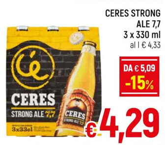Famila Market CERES STRONG ALE 7,7 3 x 330 ml offerta