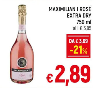 Famila Market MAXIMILIAN I ROSÉ EXTRA DRY 750 ml offerta
