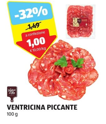 ALDI il Tagliere del Re VENTRICINA PICCANTE 100 g offerta