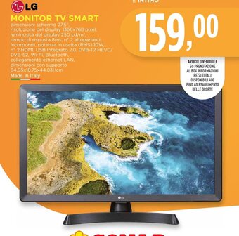 Conad LG MONITOR TV SMART offerta