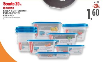 Conad LINEA CONTENITORI PER ALIMENTI 1L offerta
