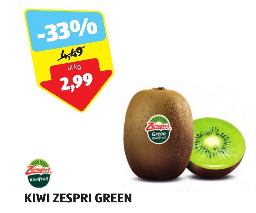 KIWI ZESPRI GREEN offerta di ALDI