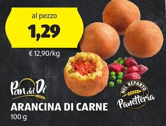 ALDI Pan del Di ARANCINA DI CARNE 100 g offerta