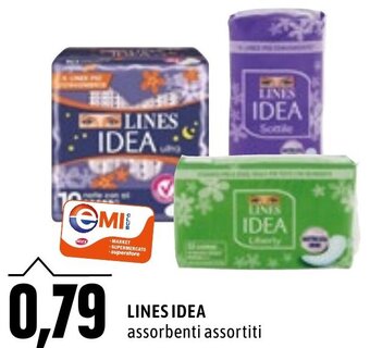 Emi Supermercati LINES IDEA assorbenti assortiti offerta