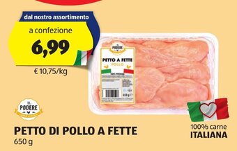 ALDI PETTO DI POLLO A FETTE 650 g offerta
