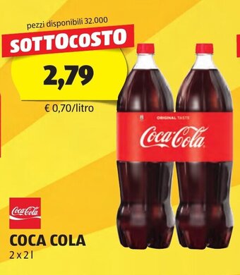 ALDI COCA COLA 2x2 l offerta