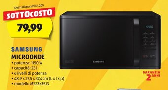 SAMSUNG MICROONDE 48,9 x 27,5 x 37,4 cm