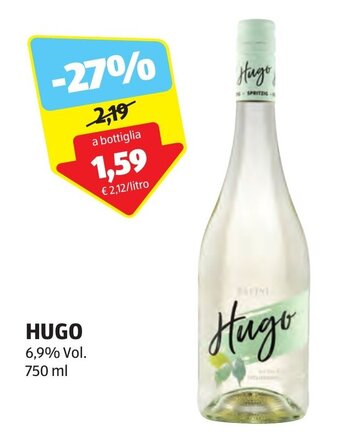 ALDI HUGO 6,9% Vol. 750 ml offerta