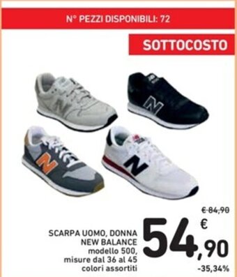 Spazio Conad SCARPA UOMO, DONNA NEW BALANCE 36 al 45 offerta