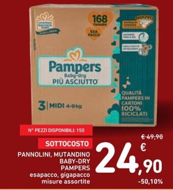 Spazio Conad PANNOLINI, MUTANDINO BABY-DRY PAMPERS offerta